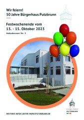 Wir feiern! 50 Jahre Bürgerhaus Putzbrunn - Festwochenende vom 13. - 15.Oktober 2023